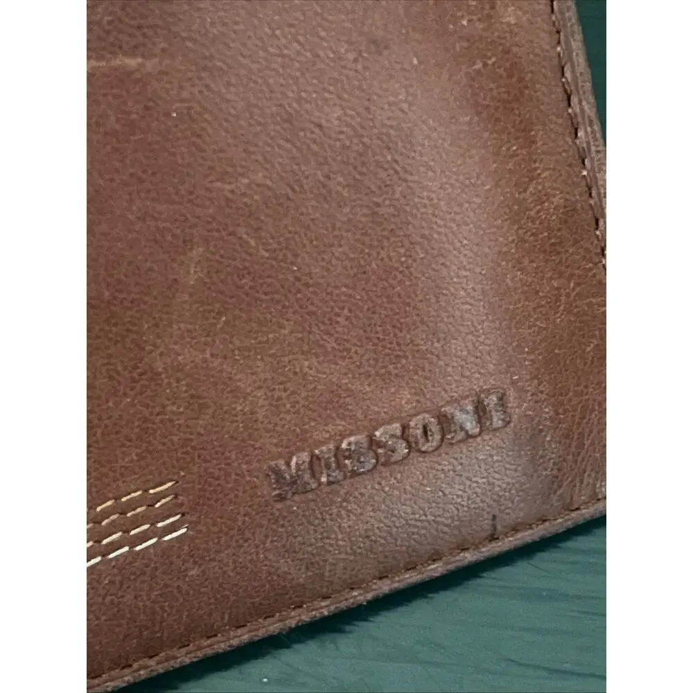 Missoni‎ Italy Brown Genuine Leather Vintage Men’s Bifold Wallet